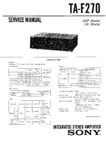 Sony TA-F270 - Service Manual